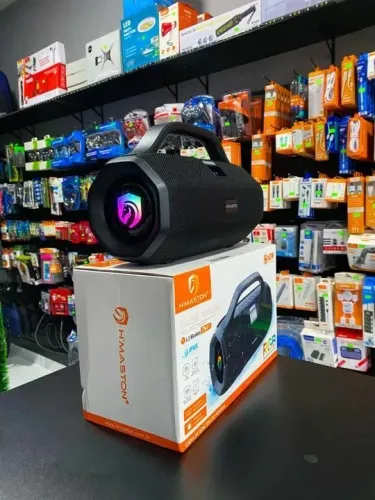 Caixa de Som H'Maston TN41 60W Grave Potente Bluetooth IPX6 + LED RGB
