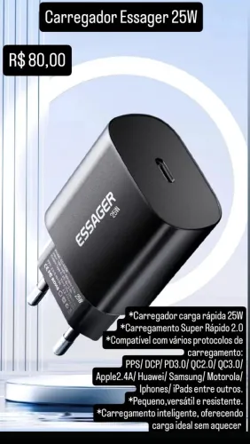 Carregador Essager 25W