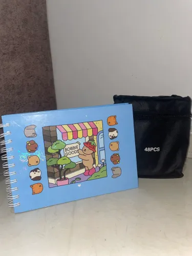 Brilhante livro de colorir bobbie goods 47 pág. + 48 canetinhas touch