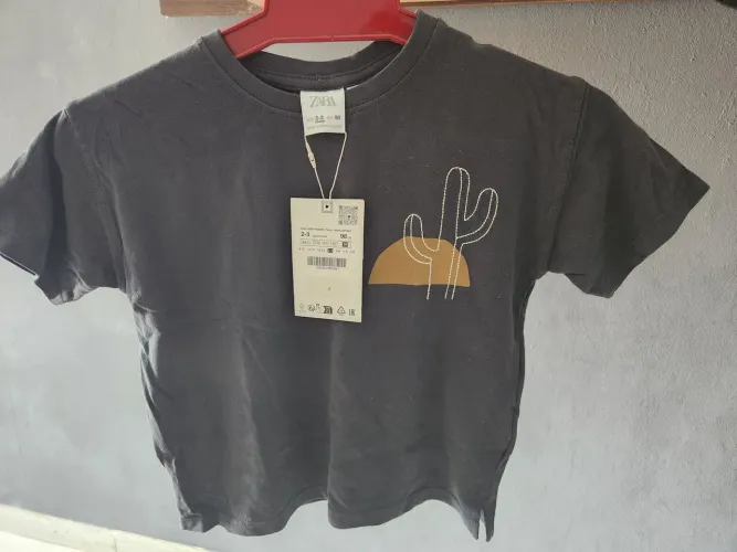 Camiseta Infantil Cactus - Tamanho 2-3 Anos
