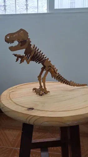 Colecionador boneco dinossauro em mdf cru 30 cm altura