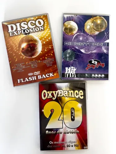 DVDs de Música Disco - Flash Back, Discotheque e OxyDance 20 Anos