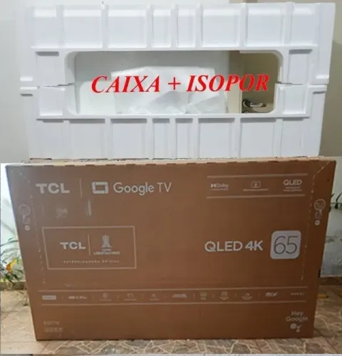 Caixa de papelão para Tv 65" polegadas nova com isopor