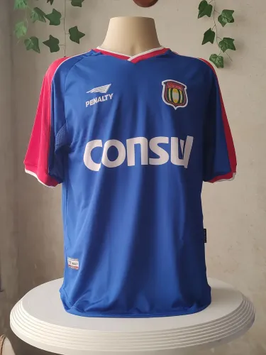 Camisa de Futebol Penalty São Caetano 2001 Uniforme 1