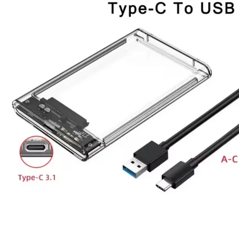 Case transparente Para HD SSD sata 3.0
