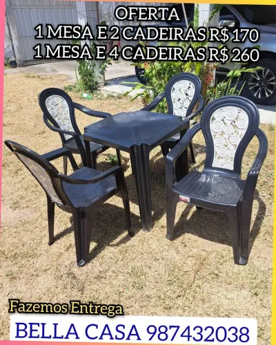 MESA BELEM PRETA PA68 PRONTA ENTREGA