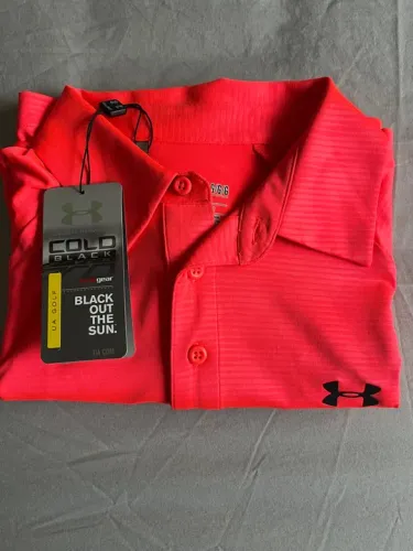 Camiseta Polo Under Armour Coldblack - Tamanho G - Vermelha