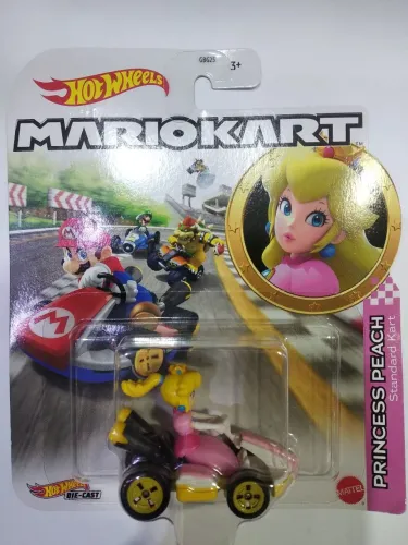 Carrinho Hot Wheels Mario kart Princess Peach standart kart 1:64 Mattel