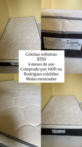 Cama solteirão molas ensacadas