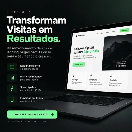 Crie seu site profissional hoje! Faça seu orçamento comigo.