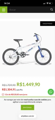 Bike CALOI CROSS retrô semi nova 
