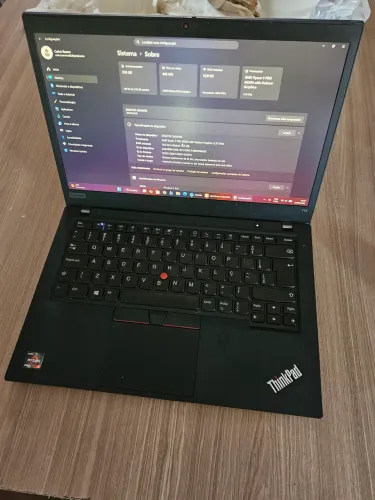 Notebook lenovo thinkpad t14 ryzem 5 pro 17gb ram tela full hd ssd nvme m2 245gb