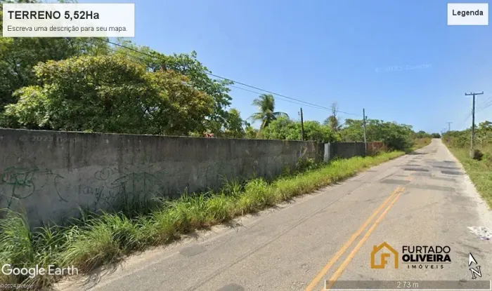 TERRENO 5,52ha A VENDA -R$80,00 O M²- ESTRADA GARROTE\CUMBUCO-CAUCAIA-CE