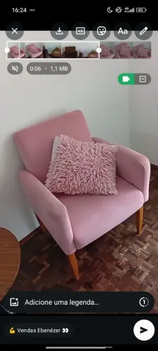 Poltrona Suede rosa
