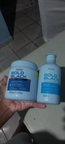 Creme relaxante (500g) e Neutralizante (300ml) Gold Black - Amend