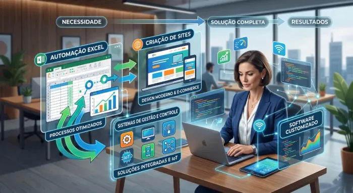 Desenvolvemos seu Sistema dos sonhos, automatizamos processos e fluxos com e sem software