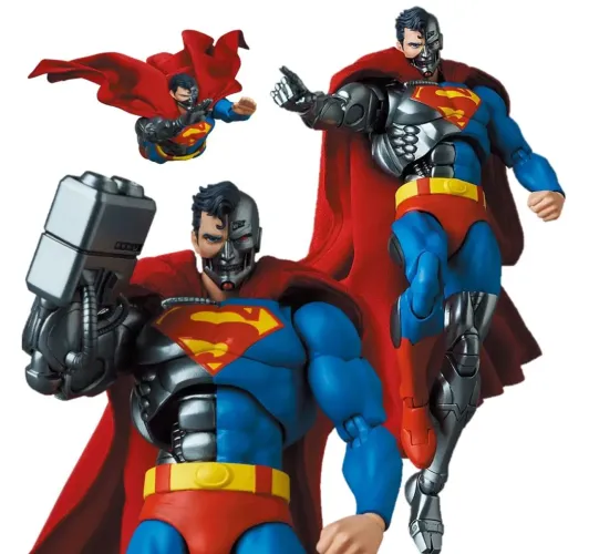 Superman ciborgue Mafex coleção a morte e o retorno 