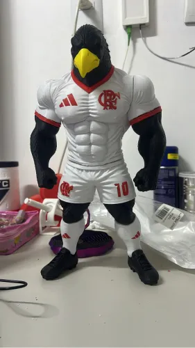 mascote flamengo feito em impressão 3D