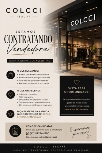 Contratamos Vendedora