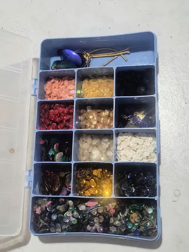 Kit carnaval lantejoulas PRA VENDER LOGO acompanha caixa - costura colorido miçangas arte