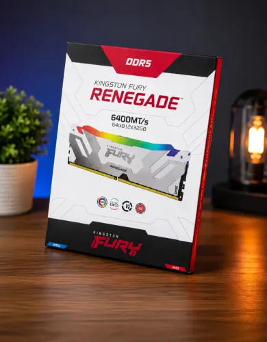 Memória Kingston Fury Renegade DDR5 RGB 64GB 6400MHz (2x32GB)