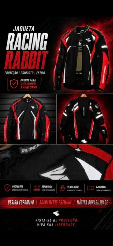 Jaqueta Motociclista Racing Rabbit Hawker PRO 2XG