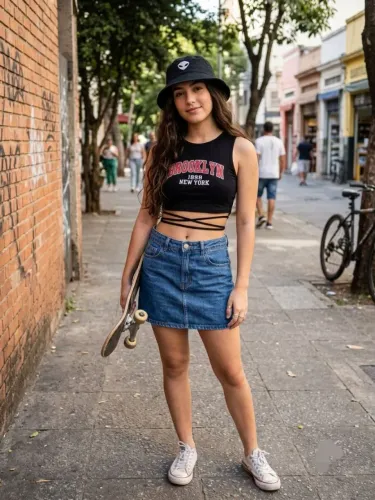 Vendo cropped e chapéu alien