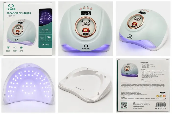 Secador de Unhas Onistek ON-2103 LED UV 268W 57 LEDs Bivolt com Sensor