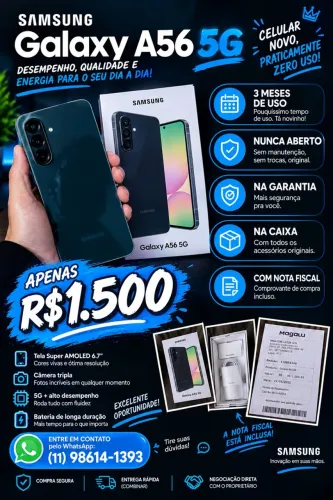VENDO a56 COM NOTA NA GARANTIA