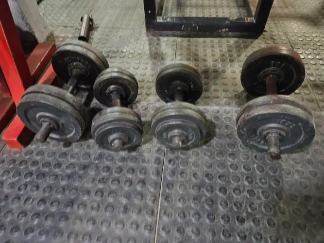 Halteres academia 7 reais o kilo