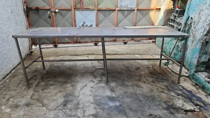 Mesa Bancada Inox Grande 2,90m x 89cm x 94cm Usada