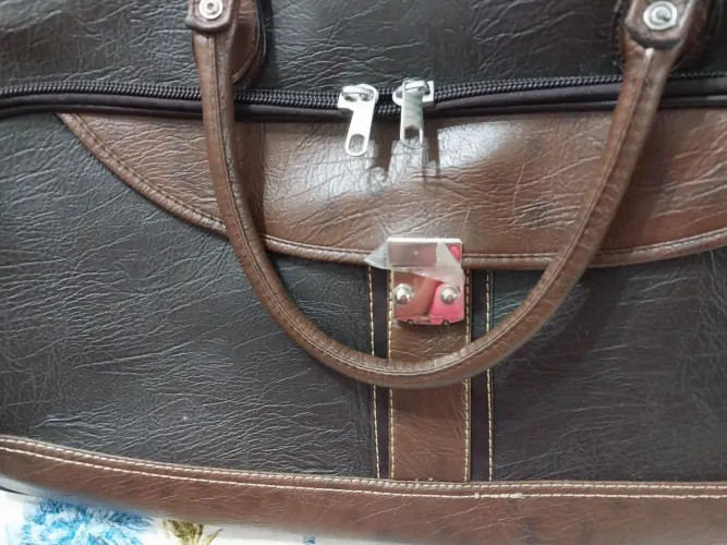 Bolsa de viagem couro sintético ecológico 