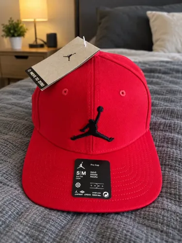 Boné Nike Jordan Jumpman Pro Cap Aba Reta Snapback Vermelho - Adulto S/M Original