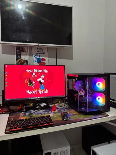 Pc gamer completo novo e garantia - r5 5500 + rx 590
