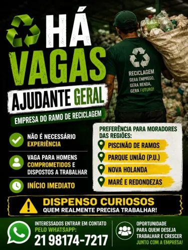 Vagas trabalho reciclagem