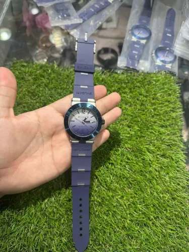 Relógio Estilo Bvgari Aluminium