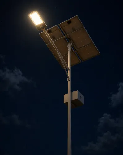 Poste Solar Fotovoltaico - Led 120w - 10 Metros