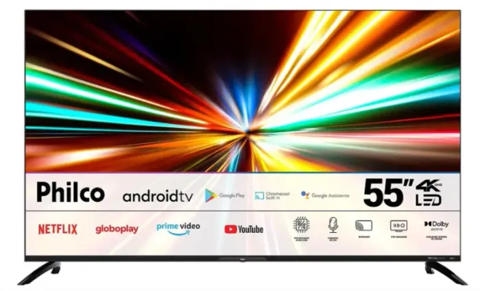 Smart Tv 55'' Ptv55g7eagcpbl 4k Led Dolby Audio Philco