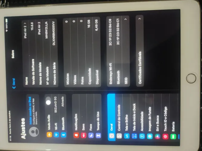 Vendo iPad Air 2 16GB usado em excelente estado