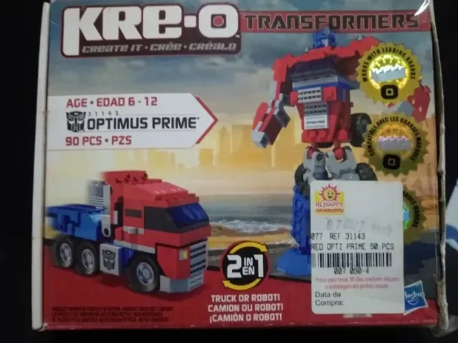 Brinquedo de Montar KRE-O Transformers Optimus Prime Completo