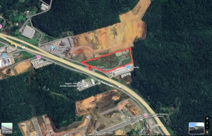 ALUGA ÁREA FRENTE BR 101 EM BAL. CAMBORIÚ 40.000M2