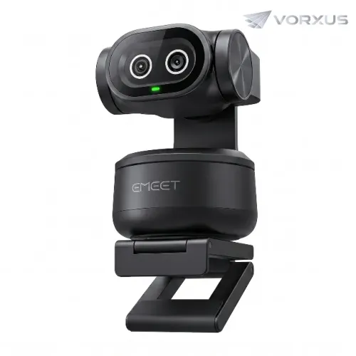 Webcam 4K PTZ EMEET PIXY Dupla Câmera AI Tracking Controle de Gestos 310° USB