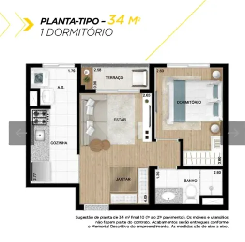 Apartamento à venda com 1 quarto no condomínio Viva Cittá, São Paulo - SP