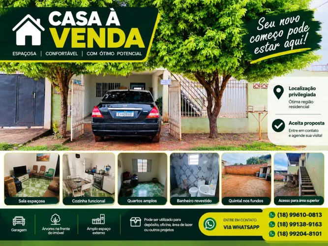 CASA À VENDA ÓTIMA OPORTUNIDADE!