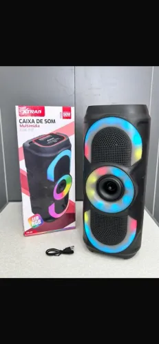 Caixa de Som Xtrad CS-30 50W RGB Bluetooth Multimídia