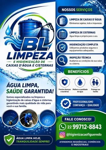 Trabalho Com Limpeza e Higienização de Caixas D?água e Cisternas 