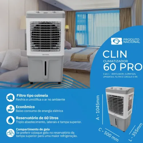 CLIMATIZADOR CLIN 60 PRO 60LT 150W BC/CZ 220V
