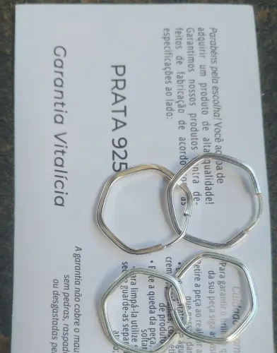 Argola d prata $30