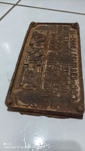placa antiga de vagão de trem. 4kg