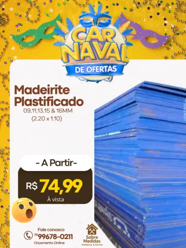 Promoção Madeirite Plastificado
